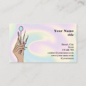 Modern Makeup Eyebrow Eyes Lashes Girly Visitenkarte (Rückseite)