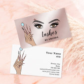 Modern Makeup Eyebrow Eyes Lashes Girly Visitenkarte