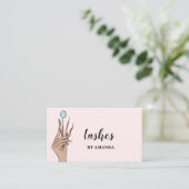 Modern Makeup Eyebrow Eyes Lashes Girly Visitenkarte (Stehend Vorderseite)