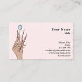 Modern Makeup Eyebrow Eyes Lashes Girly Visitenkarte (Rückseite)