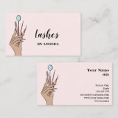Modern Makeup Eyebrow Eyes Lashes Girly Visitenkarte (Vorne/Hinten)