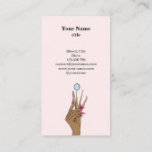 Modern Makeup Eyebrow Eyes Lashes Girly Visitenkarte (Rückseite)