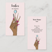 Modern Makeup Eyebrow Eyes Lashes Girly Visitenkarte (Vorne/Hinten)