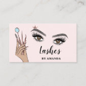 Modern Makeup Eyebrow Eyes Lashes Girly Visitenkarte (Vorderseite)