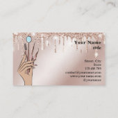 Modern Makeup Eyebrow Eyes Lashes Girly Visitenkarte (Rückseite)