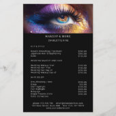 Modern, Makeup Foto Glitzer Salon Preisliste Flyer (Vorne)