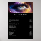 Modern, Makeup Foto Salon Preisliste Poster (Vorne)