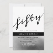 Modern Male 50. Geburtstag Einladung (Vorderseite)