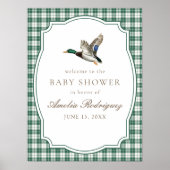 Modern Mallard Duck Gender Neutral Baby Shower Poster (Vorne)