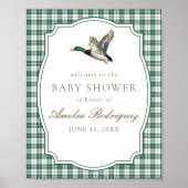 Modern Mallard Duck Gender Neutral Baby Shower Poster (Vorne)