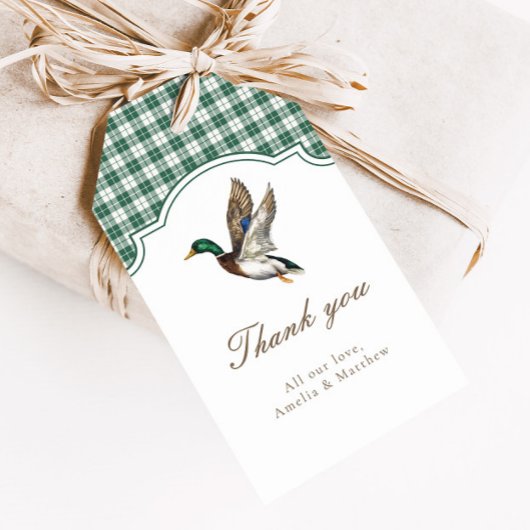 Modern Mallard Duck Neutral Baby Shower Favor Geschenkanhänger