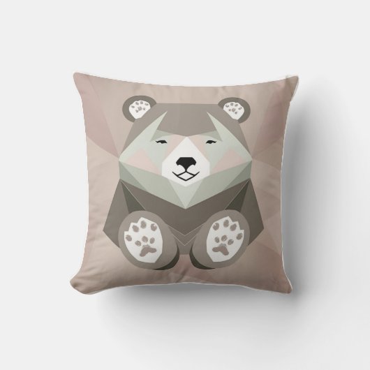 Modern Mama Bear Geometric Kissen (Vorderseite)