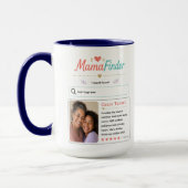 Modern Mama Finder Foto-Profil-Design Tasse (Links)