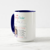 Modern Mama Finder Foto-Profil-Design Tasse (Vorderseite Links)