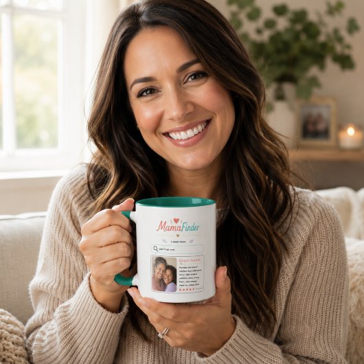 Modern Mama Finder Foto-Profil-Design Tasse