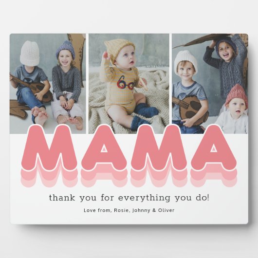 Modern Mama Foto Plaque Fotoplatte (Vorderseite)