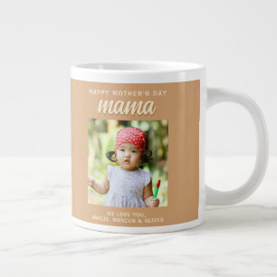 Modern Mama Kids Foto Muttertag Jumbo-Tasse