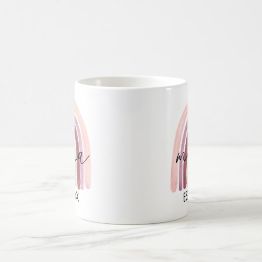 Modern Mama Script Boho Rainbow Tasse (Mittel)