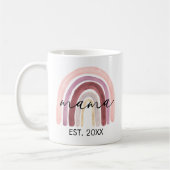 Modern Mama Script Boho Rainbow Tasse (Links)