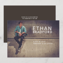 Modern Man Stylish Foto Graduation Party Einladung