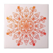 Modern Mandala Blush Pink Girly Elegante Fliese (Vorderseite)