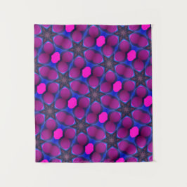 MODERN Mandala COLOR PINK BLUE STAR TAPESTRY Wandteppich