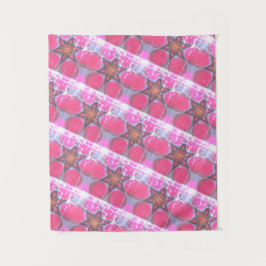 MODERN Mandala COLOR PINK LIGHT STAR TAPESTRY Wandteppich