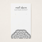 Modern Mandala Earring Juwelier Display Card (Vorderseite)