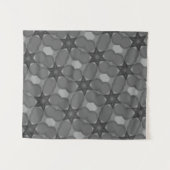 MODERN Mandala FARBE SCHWARZE GRAUER STAR TAPESTRI Wandteppich (Vorderseite (Horizontal))