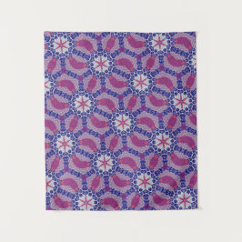 MODERN Mandala FARBE SCHWARZE PINK ROSE TAPESTRIE Wandteppich