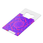 MODERN MANDALA FARBPINK GELDBEUTEL FLASCHENÖFFNER (Rückseite Schrägansicht)