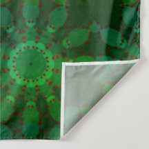 MODERN Mandala LINES - RED-GREEN- ROSE Tapestry