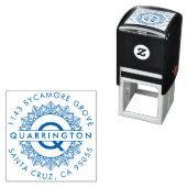 Modern Mandala Monogram | Rücksendeadresse Nachnam Permastempel (Beispiel)