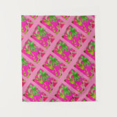 MODERN Mandala - PINK GREEN TREE Tapestry Wandteppich (Vorderseite)