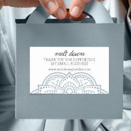 Modern Mandala Vielen Dank für Ihr kleines Unterne Rechteckiger Aufkleber