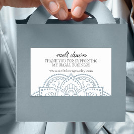 Modern Mandala Vielen Dank für Ihr kleines Unterne Rechteckiger Aufkleber