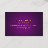 Modern Mandala Yoga Instructor Busines Visitenkarte (Rückseite)