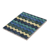 Modern Manly Blue Chevrons Fliese (Seite)