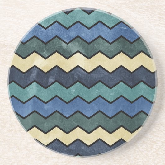 Modern Manly Blue Chevrons Getränkeuntersetzer (Vorne)