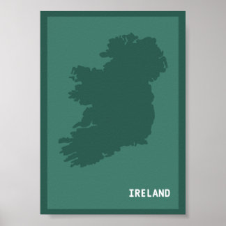 Modern Map Of Ireland / Éire | Irish Emerald Isle  Poster