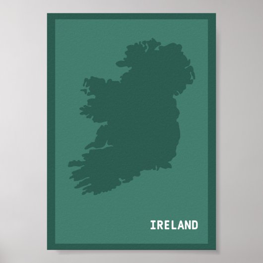 Modern Map Of Ireland / Éire | Irish Emerald Isle  Poster (Vorne)