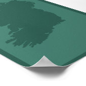 Modern Map Of Ireland / Éire | Irish Emerald Isle  Poster (Ecke)