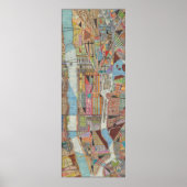 Modern Map of New York III Poster (Vorne)