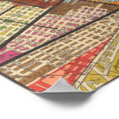 Modern Map of New York III Poster (Ecke)