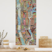 Modern Map of New York III Poster (Küche)