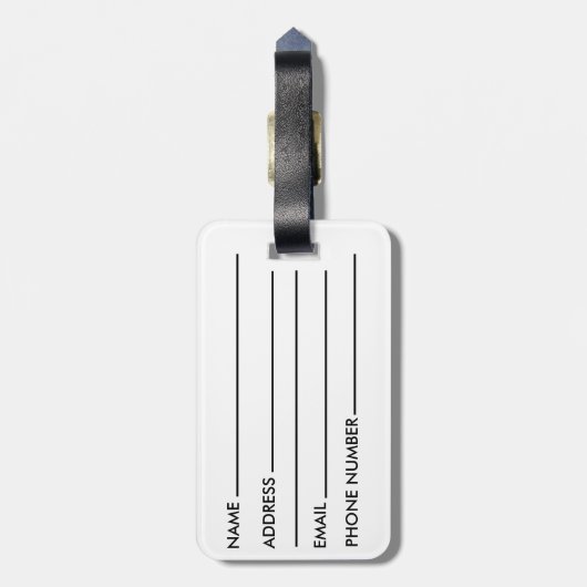 Modern Marbella Adventure Reiseangebot Gepäckanhänger (Rückseite vertikal)