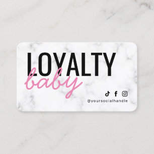 Modern Marbella Pink Loyalty Card Visitenkarte