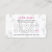 Modern Marbella Pink Loyalty Card Visitenkarte (Rückseite)
