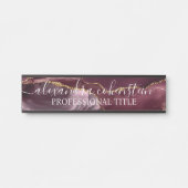 Modern Marble Agate Burgundy Office Door Sign Türschild (Vorderseite )
