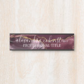 Modern Marble Agate Burgundy Office Door Sign Türschild (Vorderseite )